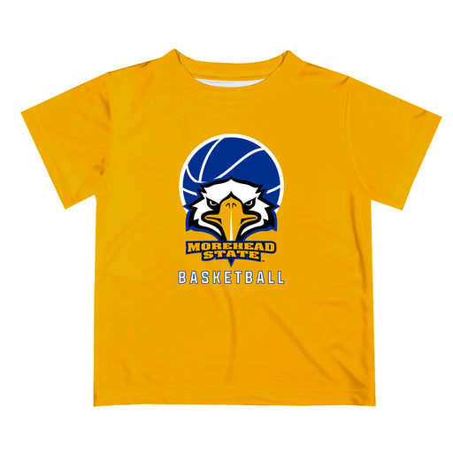 Morehead State Eagles Vive La Fete Basketball V1 Yellow Short Sleeve Tee Shirt