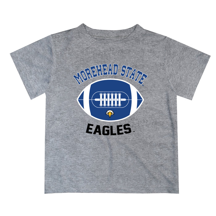 Morehead State Eagles Vive La Fete Football V2 Gray Short Sleeve Tee Shirt