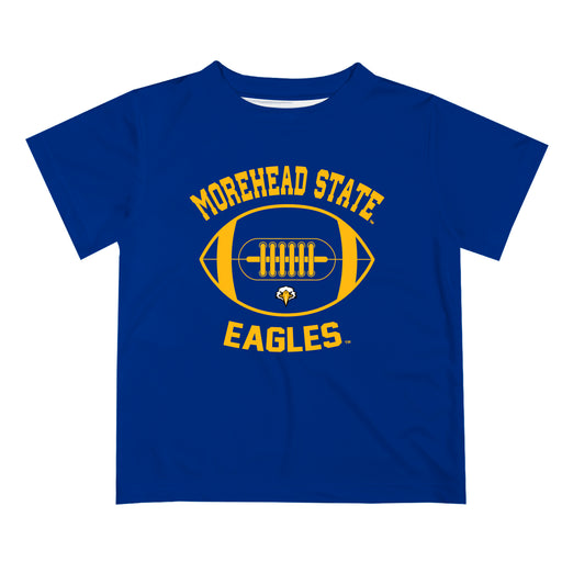 Morehead State Eagles Vive La Fete Football V2 Blue Short Sleeve Tee Shirt