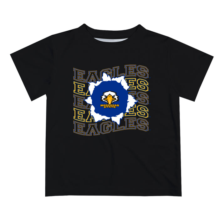 Morehead State Eagles Vive La Fete  Black Art V1 Short Sleeve Tee Shirt