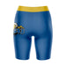 Morehead State Eagles Vive La Fete Game Day Logo on Thigh and Waistband Blue and Gold Women Bike Short 9 Inseam - Vive La Fête - Online Apparel Store
