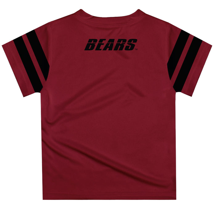Missouri State Bears Vive La Fete Boys Game Day Maroon Short Sleeve Tee with Stripes on Sleeves - Vive La Fête - Online Apparel Store