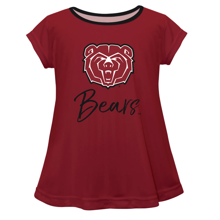 Missouri State Bears Vive La Fete Girls Game Day Short Sleeve Maroon Top with School Mascot and Name - Vive La Fête - Online Apparel Store