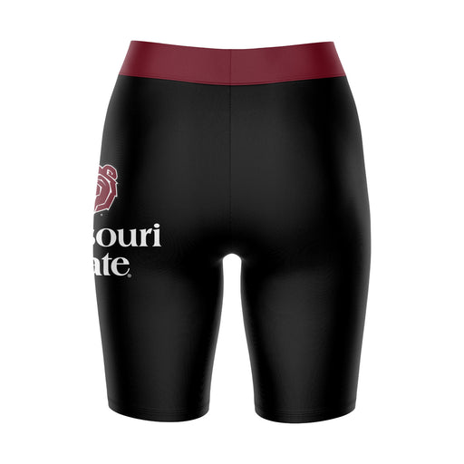Missouri State Bears Vive La Fete Game Day Logo on Thigh and Waistband Black and Maroon Women Bike Short 9 Inseam" - Vive La Fête - Online Apparel Store