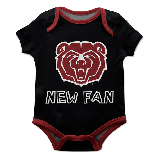 Missouri State Bears Vive La Fete Infant Game Day Black Short Sleeve Onesie New Fan Logo and Mascot Bodysuit