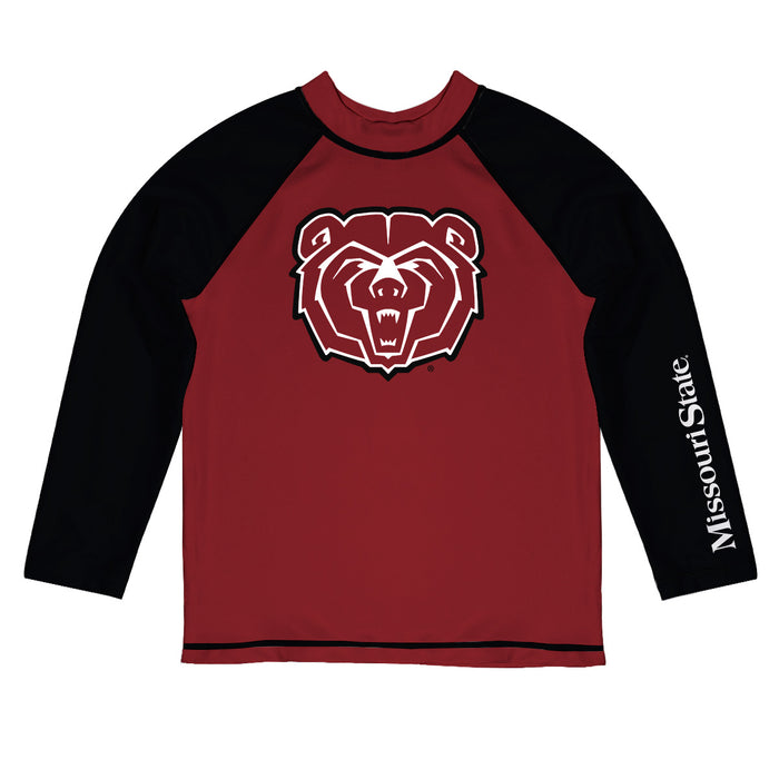 Missouri State Bears Vive La Fete Maroon and Black Long Sleeve Raglan Rashguard