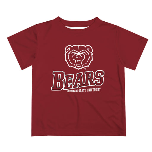 Missouri State Bears Vive La Fete State Map Maroon Short Sleeve Tee Shirt