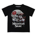 Missouri State Bears Original Dripping Football Helmet Black T-Shirt by Vive La Fete