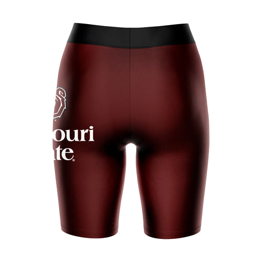Missouri State Bears Vive La Fete Game Day Logo on Thigh and Waistband Maroon and Black Women Bike Short 9 Inseam - Vive La Fête - Online Apparel Store