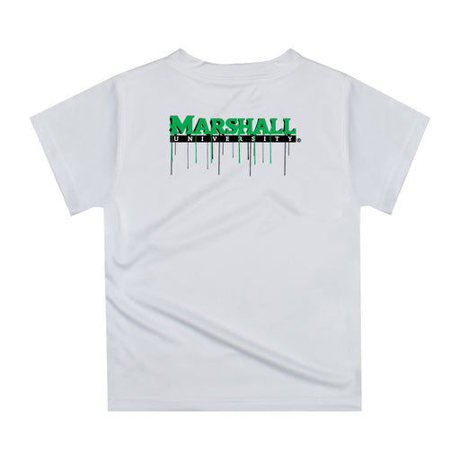 Marshall Thundering Herd MU Original Dripping Football Helmet White T-Shirt by Vive La Fete - Vive La Fête - Online Apparel Store