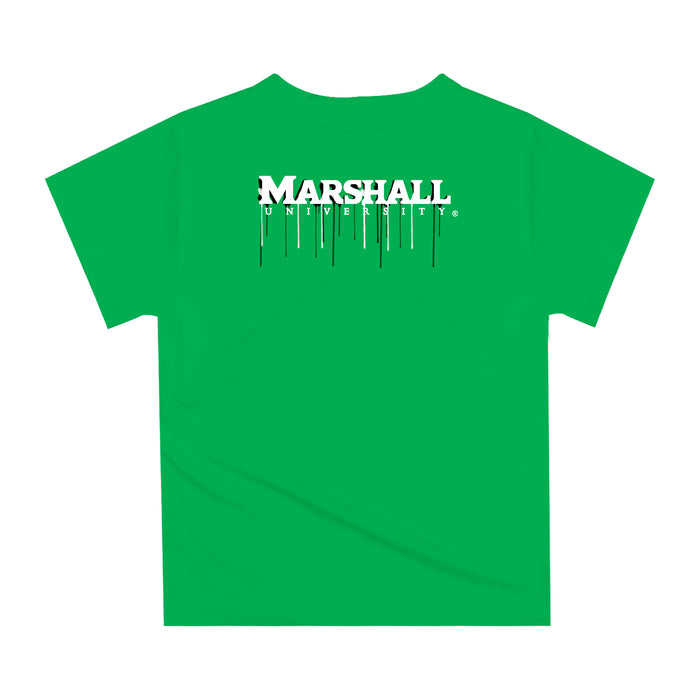 Marshall Thundering Herd MU Original Dripping Football Helmet Green T-Shirt by Vive La Fete - Vive La Fête - Online Apparel Store