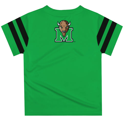Marshall Thundering Herd MU Vive La Fete Boys Game Day Green Short Sleeve Tee with Stripes on Sleeves - Vive La Fête - Online Apparel Store