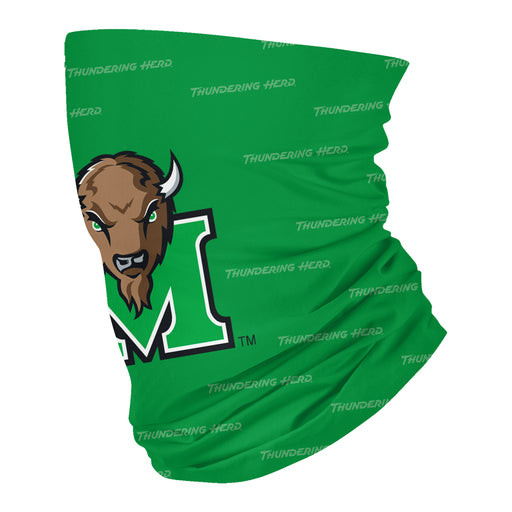 Marshall University Thundering Herd MU All Over Logo Game Day  Collegiate Face Cover Soft 4-Way Stretch Neck Gaiter - Vive La Fête - Online Apparel Store