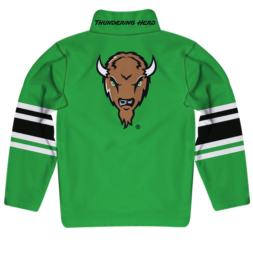 Marshall Thundering Herd MU Vive La Fete Game Day Green Quarter Zip Pullover Stripes on Sleeves - Vive La Fête - Online Apparel Store