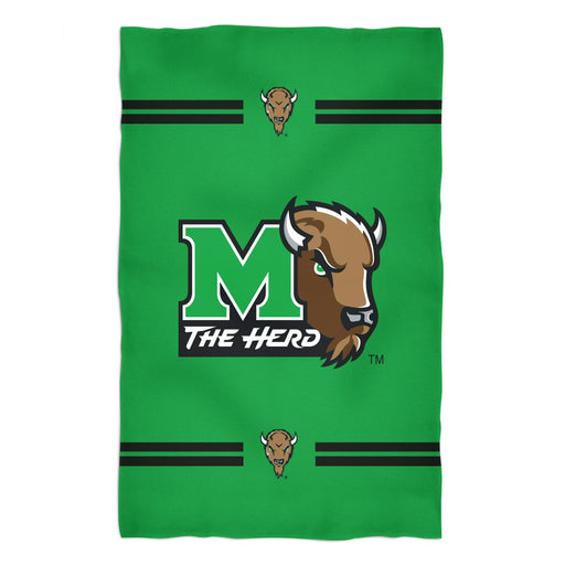 Marshall Thundering Herd MU Vive La Fete Game Day Absorvent Premium Green Beach Bath Towel 51 x 32" Logo and Stripes" - Vive La Fête - Online Apparel Store
