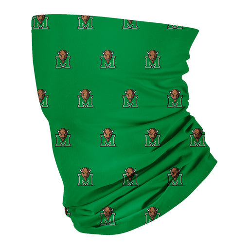 Marshall Thundering Herd MU All Over Logo Game Day Collegiate Face Cover Soft 4-Way Stretch Two Ply Neck Gaiter - Vive La Fête - Online Apparel Store