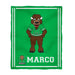 Marshall Thundering Herd MU Vive La Fete Kids Game Day Green Plush Soft Minky Blanket 36 x 48 Mascot