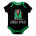 Marshall Thundering Herd MU Vive La Fete Infant Game Day Black Short Sleeve Onesie New Fan Logo and Mascot Bodysuit