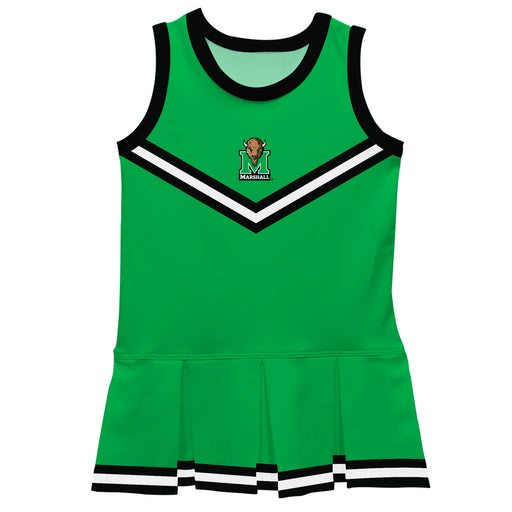 Marshall University Thundering Herd MU Vive La Fete Game Day Green Sleeveless Cheerleader Dress