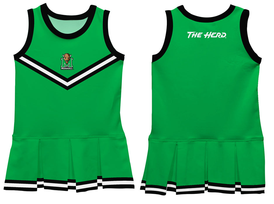 Marshall University Thundering Herd MU Vive La Fete Game Day Green Sleeveless Cheerleader Dress - Vive La Fête - Online Apparel Store