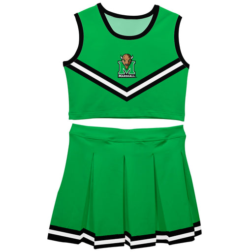 Marshall University Thundering Herd MU Vive La Fete Game Day Green Sleeveless Cheerleader Set