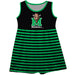 Marshall University Thundering Herd Vive La Fete Girls Game Day Sleeveless Tank Dress Solid Black Logo Stripes on Skirt