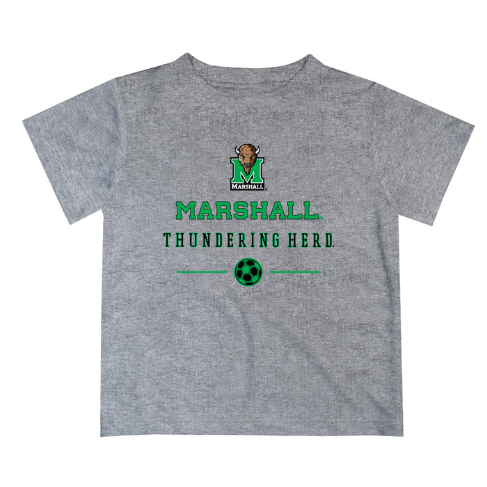 Marshall Thundering Herd MU Vive La Fete Soccer V1 Gray Short Sleeve Tee Shirt