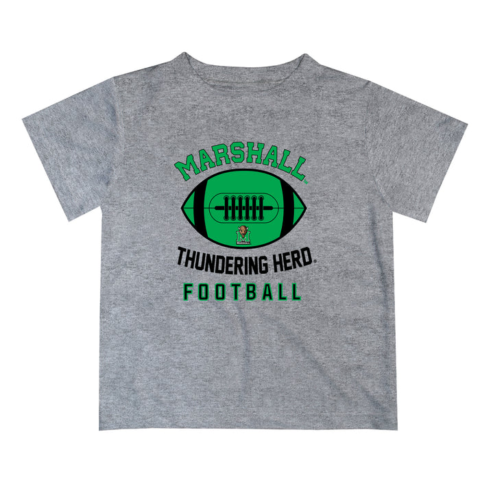 Marshall Thundering Herd MU Vive La Fete Football V2 Gray Short Sleeve Tee Shirt
