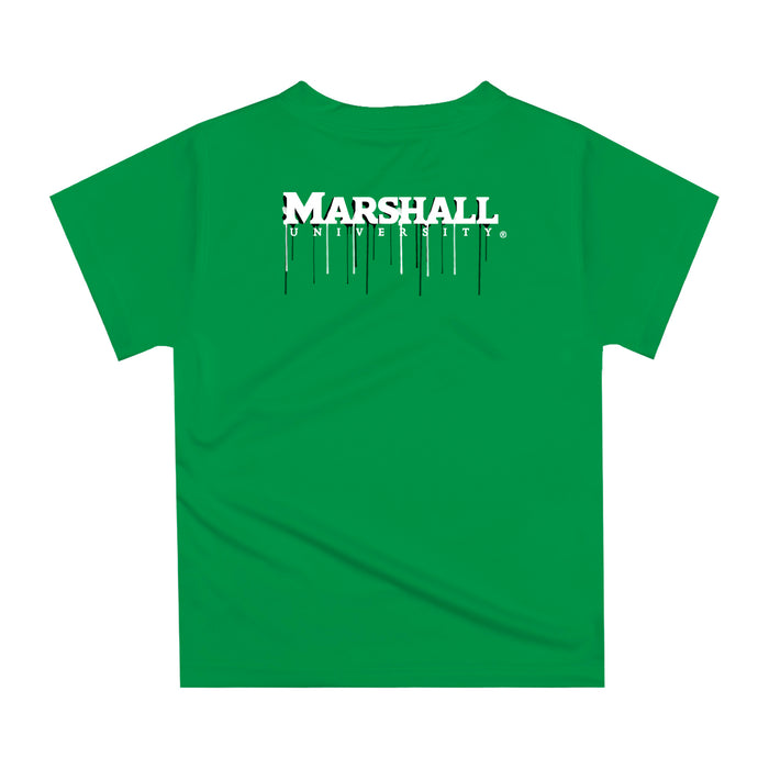 Marshall Thundering Herd MU Original Dripping Basketball Green T-Shirt by Vive La Fete