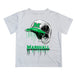 Marshall Thundering Herd MU Original Dripping Baseball Helmet White T-Shirt by Vive La Fete