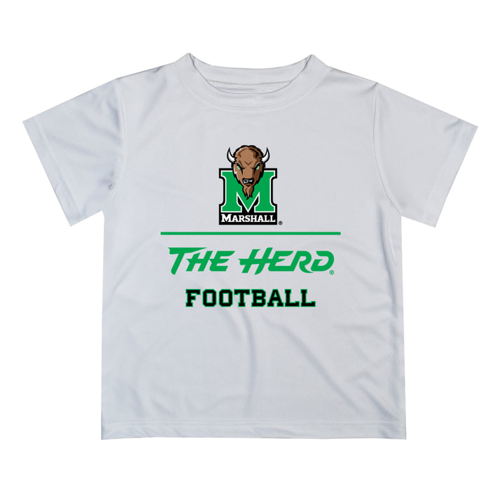 Marshall Thundering Herd MU Vive La Fete Football V1 White Short Sleeve Tee Shirt