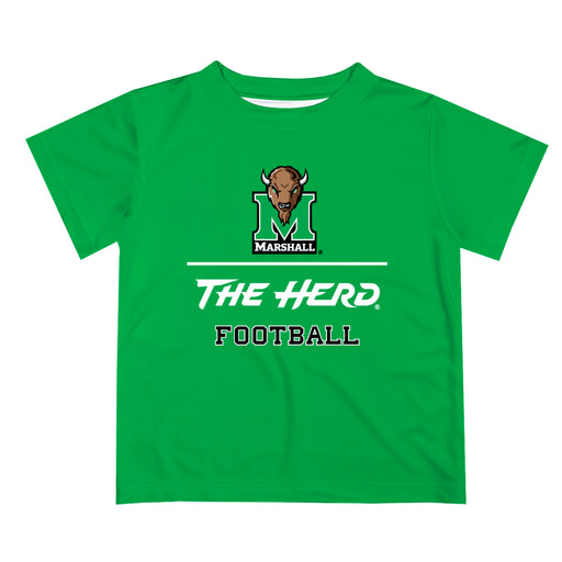 Marshall Thundering Herd MU Vive La Fete Football V1 Green Short Sleeve Tee Shirt