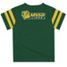 Missouri Southern Lions MSSU Vive La Fete Boys Game Day Green Short Sleeve Tee with Stripes on Sleeves - Vive La Fête - Online Apparel Store