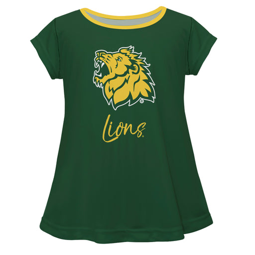 Missouri Southern Lions MSSU Vive La Fete Girls Game Day Short Sleeve Green Top with School Logo and Name - Vive La Fête - Online Apparel Store