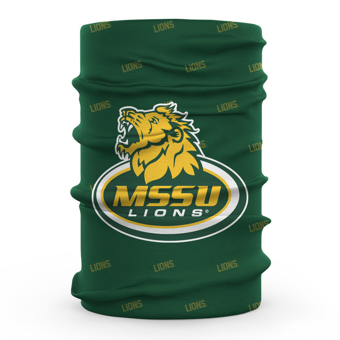 Missouri Southern State University Lions MSSU All Over Logo Collegiate Face Cover Soft 4-Way Stretch Neck Gaiter - Vive La Fête - Online Apparel Store