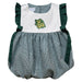 Missouri Southern Lions MSSU Embroidered Hunter Green Gingham Short Sleeve Girls Bubble