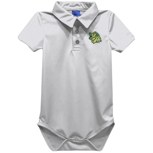 Missouri Southern Lions MSSU Embroidered White Solid Knit Polo Onesie