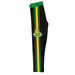 Missouri Southern State Lions MSSU Vive La Fete Girls Game Day Black with Green Stripes Leggings Tights