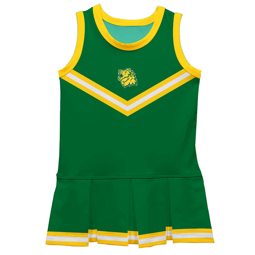 Missouri Southern State University Lions MSSU Vive La Fete Game Day Green Sleeveless Cheerleader Dress