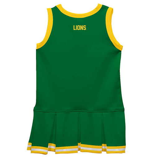 Missouri Southern State University Lions MSSU Vive La Fete Game Day Green Sleeveless Youth Cheerleader Dress - Vive La Fête - Online Apparel Store