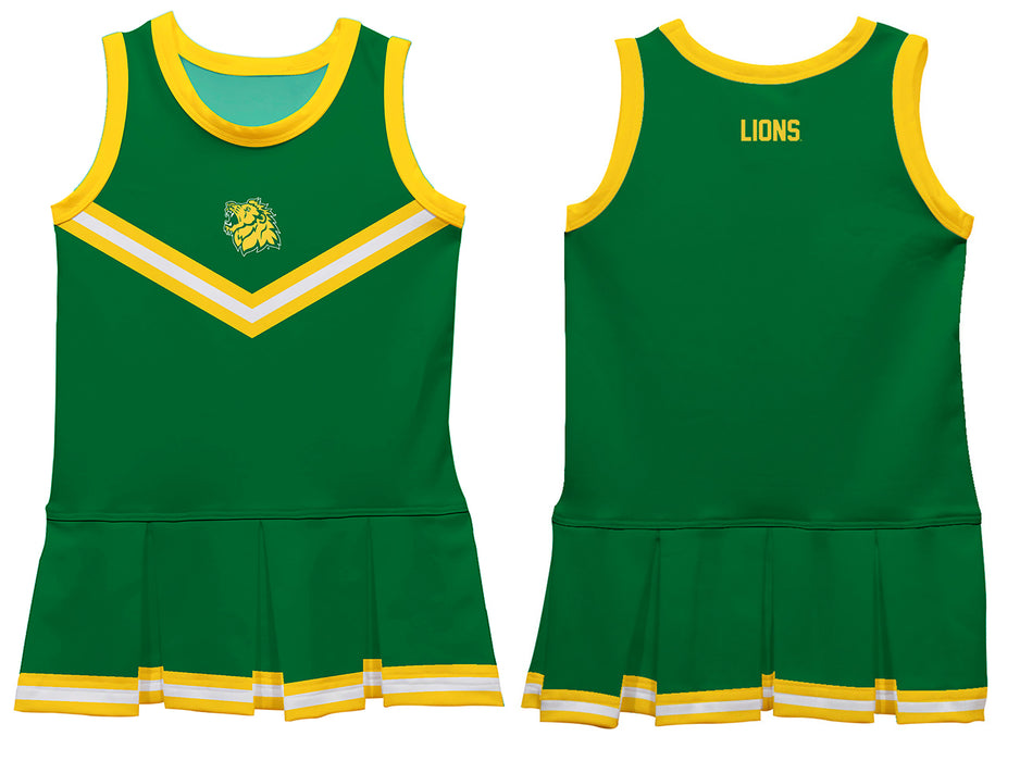 Missouri Southern State University Lions MSSU Vive La Fete Game Day Green Sleeveless Youth Cheerleader Dress - Vive La Fête - Online Apparel Store