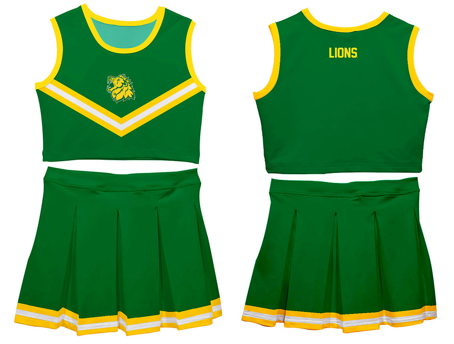 Missouri Southern State University Lions MSSU Vive La Fete Game Day Green Sleeveless Cheerleader Set - Vive La Fête - Online Apparel Store