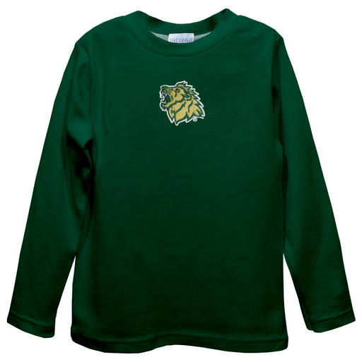 Missouri Southern Lions MSSU Embroidered Hunter Green Long Sleeve Boys Tee Shirt