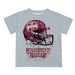 Mississippi State Bulldogs Original Dripping Football Helmet Gray T-Shirt by Vive La Fete