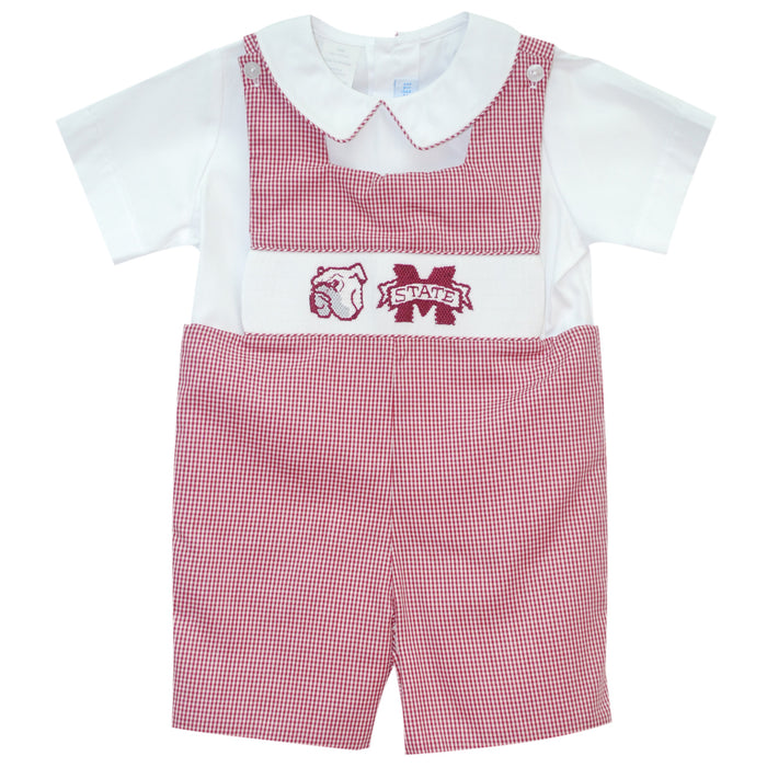 Mississippi State Smocked Jon Jon and Shirt SS - Vive La Fête - Online Apparel Store