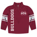 Mississippi State Stripes Maroon Long Sleeve Quarter Zip Sweatshirt - Vive La Fête - Online Apparel Store