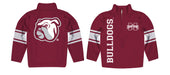 Mississippi State Stripes Maroon Long Sleeve Quarter Zip Sweatshirt - Vive La Fête - Online Apparel Store