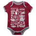 Mississippi State Bulldogs Hand Sketched Vive La Fete Impressions Artwork Infant Maroon Short Sleeve Onesie Bodysuit