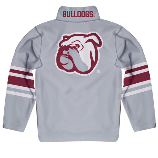Mississippi State Bulldogs Vive La Fete Game Day Gray Quarter Zip Pullover Stripes on Sleeves - Vive La Fête - Online Apparel Store