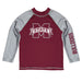 Mississippi State Bulldogs Vive La Fete Maroon and Gray Long Sleeve Raglan Rashguard